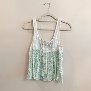 Free People Summer Floral Tank Top Size 12